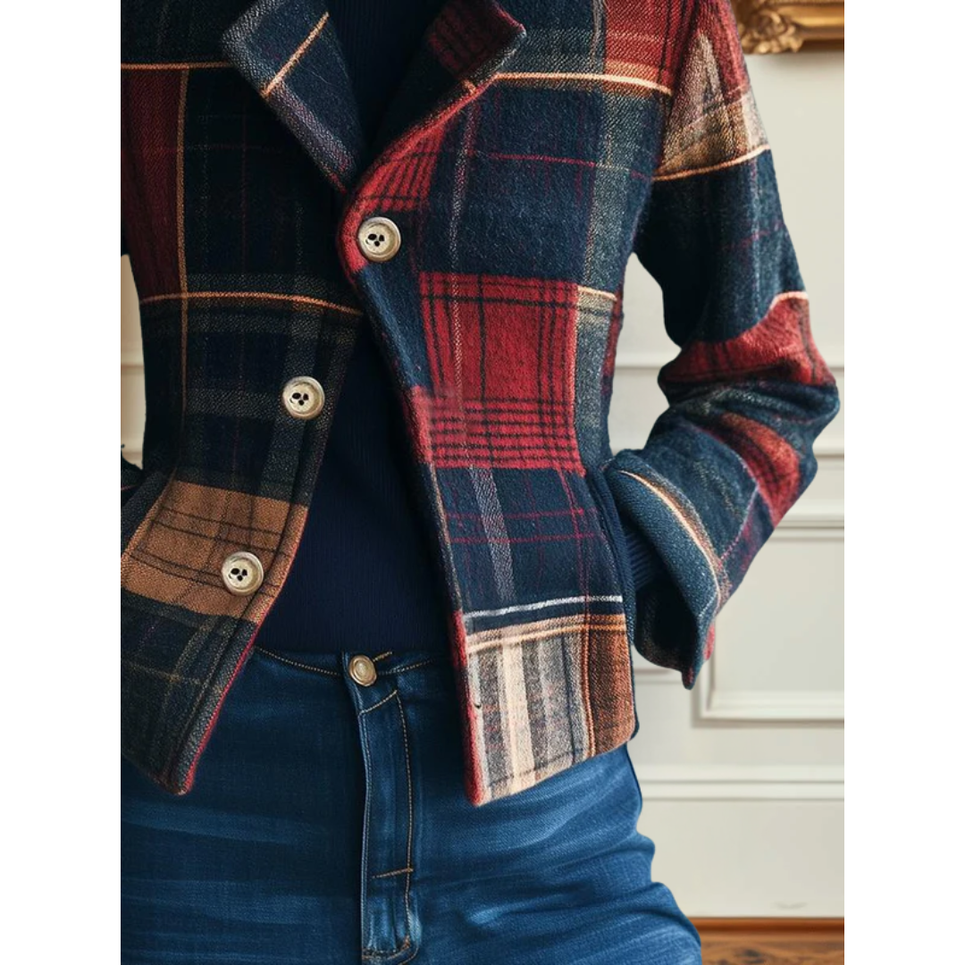 Lucille | Classic Plaid Wool Jacket